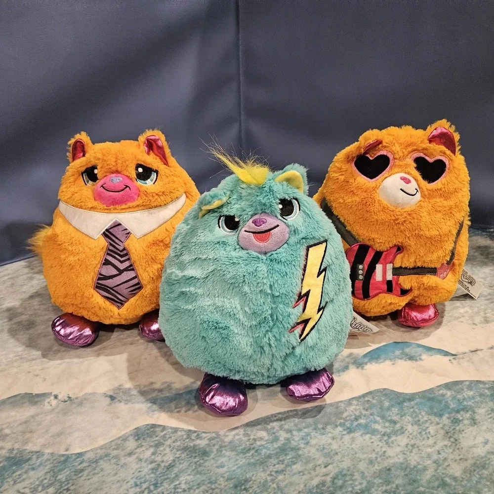 Misfittens Kittens Plush‎ Lot Of 3 Basic Fun 2023 Orange Teal Cat 10